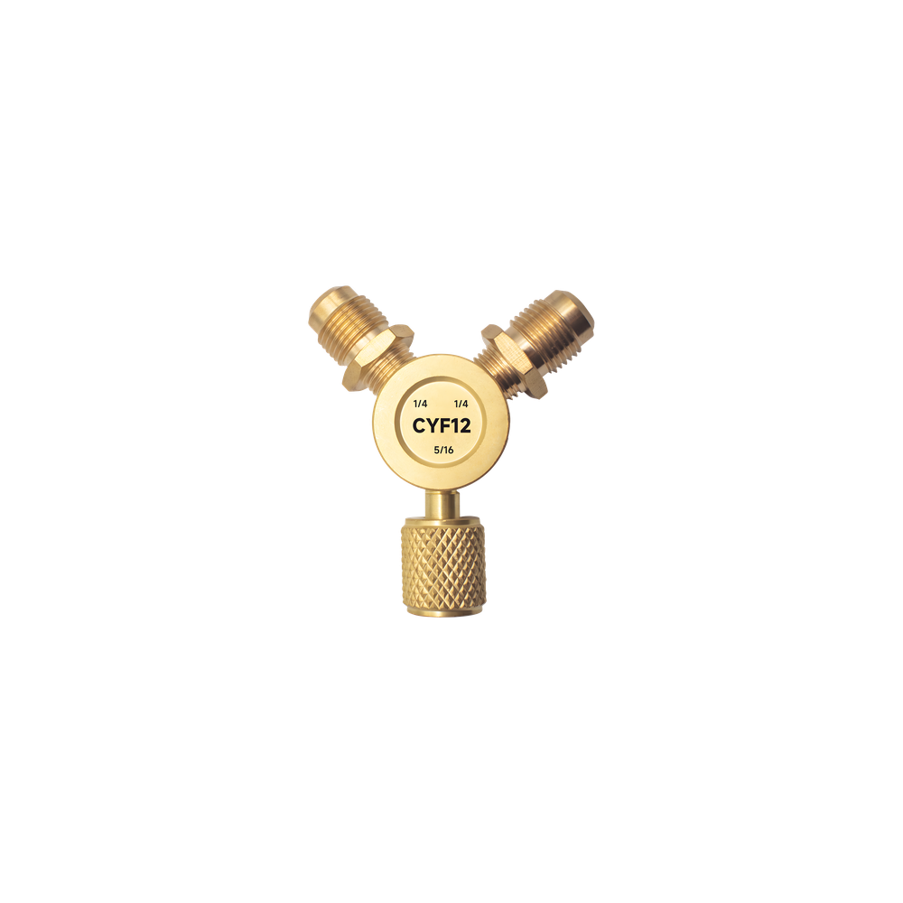 Conector Y para Refrigeración / 2 Entradas 1/4" Macho Flare / 1 Salida