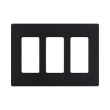 Tapa Color Blanco Negro Satin para interruptor o dimmer Lutron, 3 gang