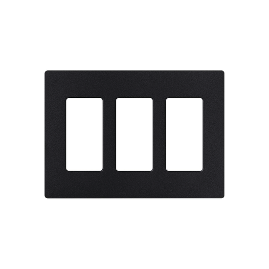 Tapa Color Blanco Negro Satin para interruptor o dimmer Lutron, 3 gang