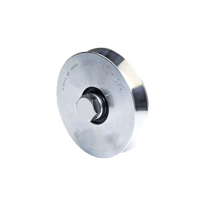 Rueda para Puerta Corrediza / 12 cm de Diámetro / Carga 240 kg / Acero