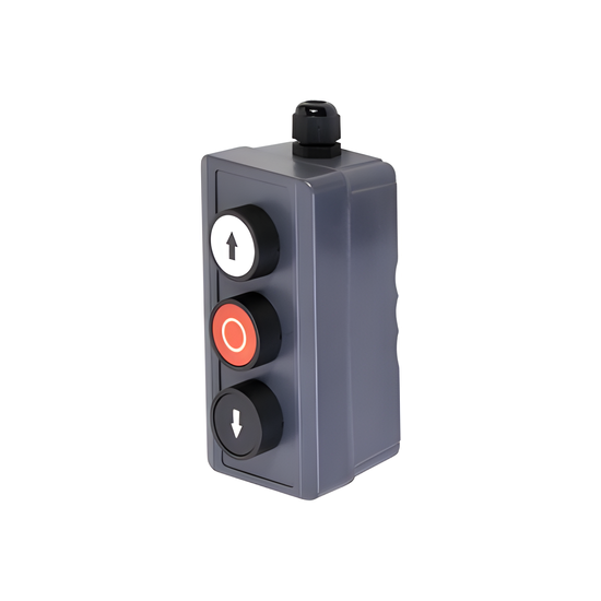 Botonera Triple / Uso Rudo / 24 VCD / IP40 / -20 a 50 °C / 2.7 x 5.2 x