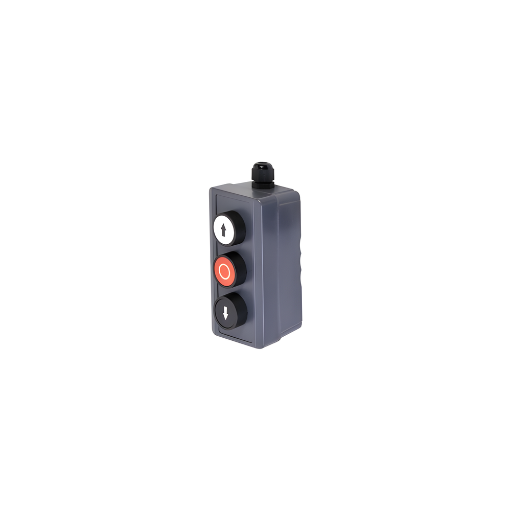 Botonera Triple / Uso Rudo / 24 VCD / IP40 / -20 a 50 °C / 2.7 x 5.2 x