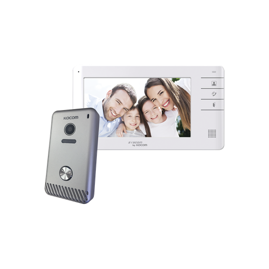 Kit de Videoportero / Monitor 7" Color / 2 Frentes de Calle / 4 Monito