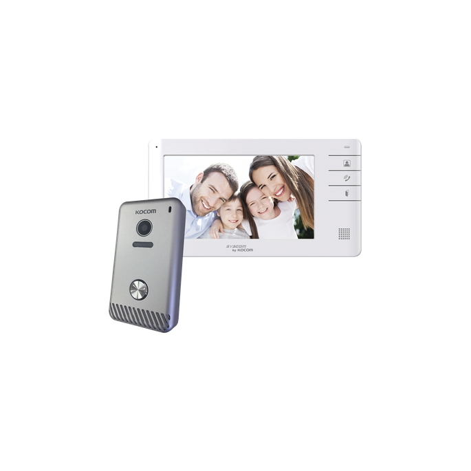 Kit de Videoportero / Monitor 7" Color / 2 Frentes de Calle / 4 Monito