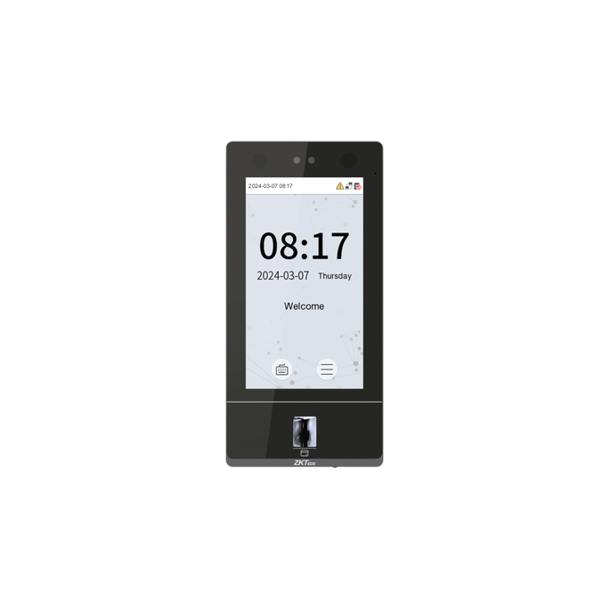 Terminal Biométrica Facial / Pantalla Táctil 7" / 50,000 Usuarios / 10