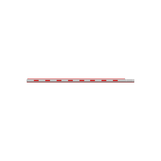 Brazo Recto 4 mts / Iluminación Rojo-Verde para Barreras Hikvision DS-