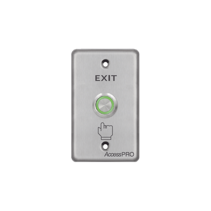 Botón de Salida con Aro Luminoso / Verde / IP65 / Aluminio / NO,COM,NC
