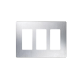 Tapa Color Metalico para interruptor o dimmer Lutron, 3 gang, limpio y
