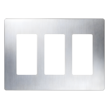 Tapa Color Metalico para interruptor o dimmer Lutron, 3 gang, limpio y
