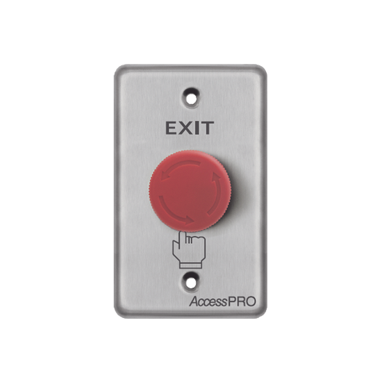Botón de Paro de Emergencia / Enclavado / NC-COM-NO / 10A 125-250 VCA