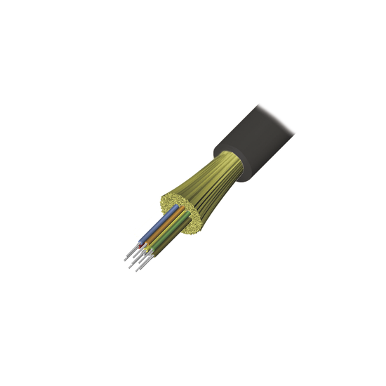 Cable de Fibra Óptica de 12 Hilos, Interior/Exterior, Tight Buffer, No