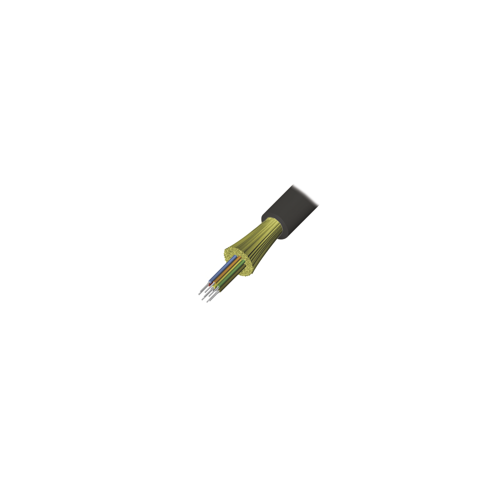 Cable de Fibra Óptica de 12 Hilos, Interior/Exterior, Tight Buffer, No