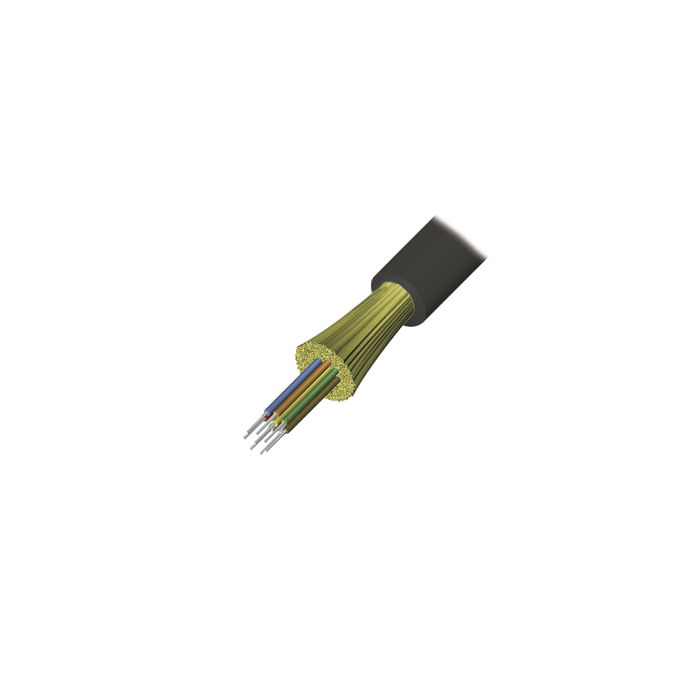 Cable de Fibra Óptica de 12 Hilos, Interior/Exterior, Tight Buffer, No