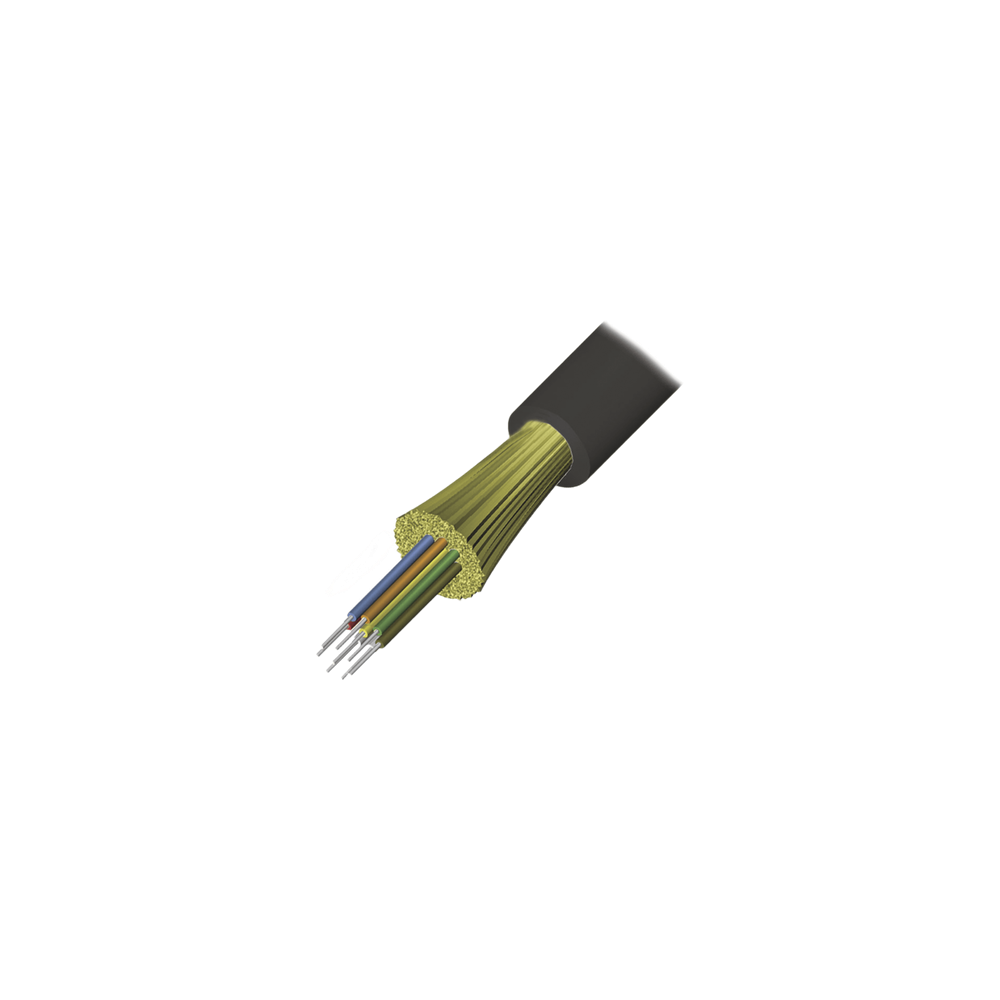 Cable de Fibra Óptica de 12 Hilos, Interior/Exterior, Tight Buffer, No