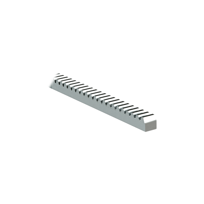 Cremallera Cuadrada / 22 x 22 mm / Módulo 6 / 3000 kgf / Acero Galvani