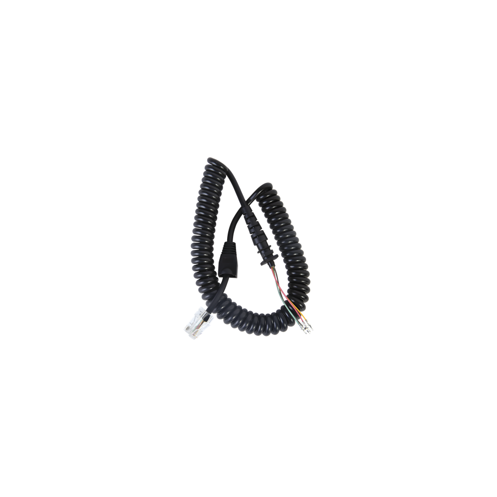 Cable de Micrófono Espiral / Conector 8P8C6 / Longitud 280 mm / Diámet