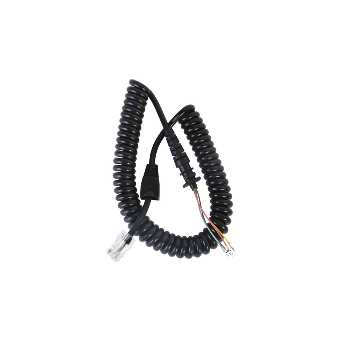 Cable de Micrófono Espiral / Conector 8P8C6 / Longitud 280 mm / Diámet
