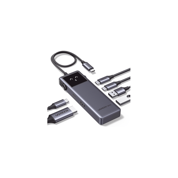 HUB USB-C Uno USB-C To HDMI+2*USB 3.2 A+2*USB 3.2 C+PD Power Converter