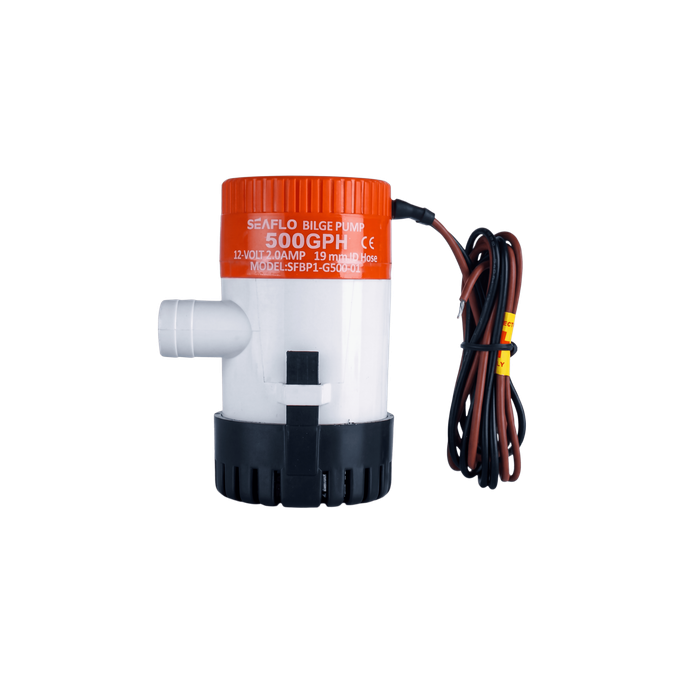 Bomba de Achique Sumergible / 500 GPH (1893 LPH) / 12V CD / Anti-Airlo
