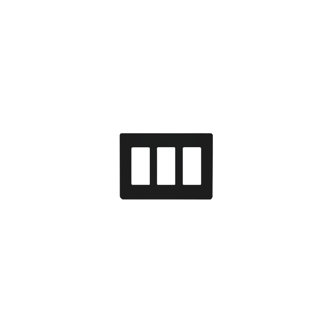 Tapa Color Blanco Negro para interruptor o dimmer Lutron, 3 gang, limp