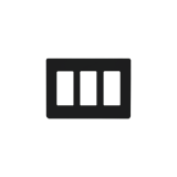 Tapa Color Blanco Negro para interruptor o dimmer Lutron, 3 gang, limp