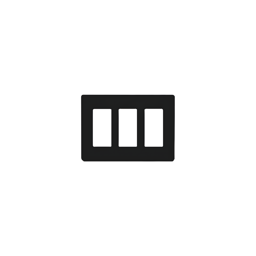 Tapa Color Blanco Negro para interruptor o dimmer Lutron, 3 gang, limp