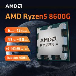 PROCESADOR AMD RYZEN 5 8600G S-AM5 5A GEN 4.3 - 5.0 GHZ CACHE
