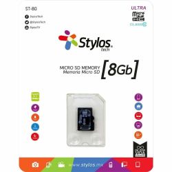 MEMORIA STYLOS MICRO SD 8GB S/A CLASE 10 APRUEBA DE GOLPES | STYLOS