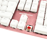 TECLADO MECANICO GAME FACTOR RETROILUMINADO/SWT RED/USB/ROSA KBG400