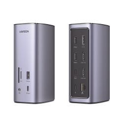 HUB USB-C (Docking Revodok Pro) 12 en 1 | 2 USB-A 3.0 | 1 USB-C PD Car