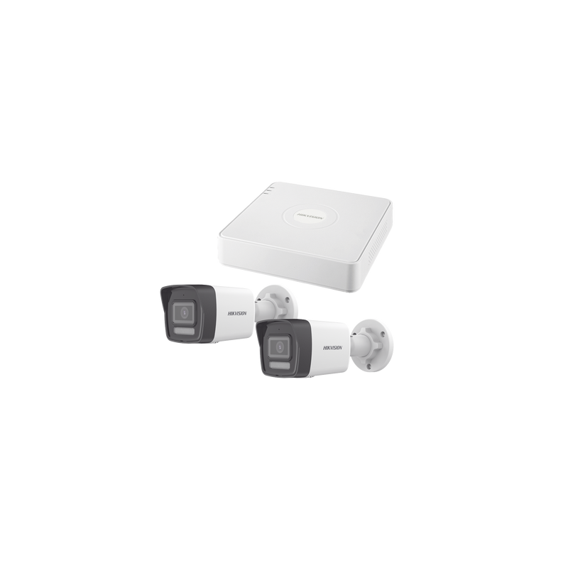Kit IP 1080p (2 Megapixel) / NVR de 4 Canales con 4 Puertos PoE / 2 Cá