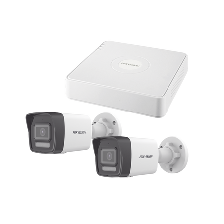Kit IP 1080p (2 Megapixel) / NVR de 4 Canales con 4 Puertos PoE / 2 Cá