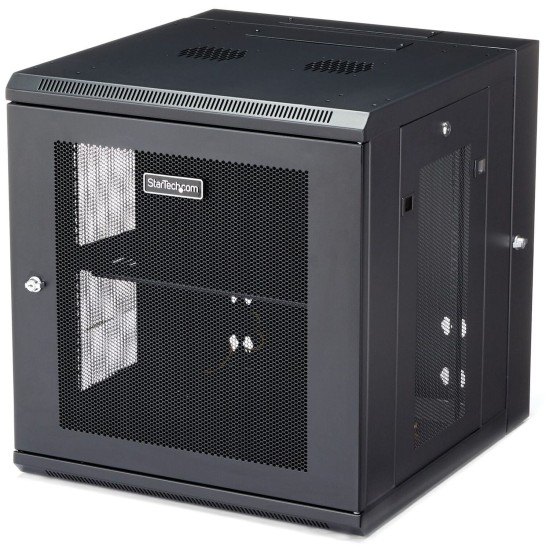 RACK ABISAGRADO DE PARED 12U CO N 24 PULGADAS DE PROFUNDIDAD