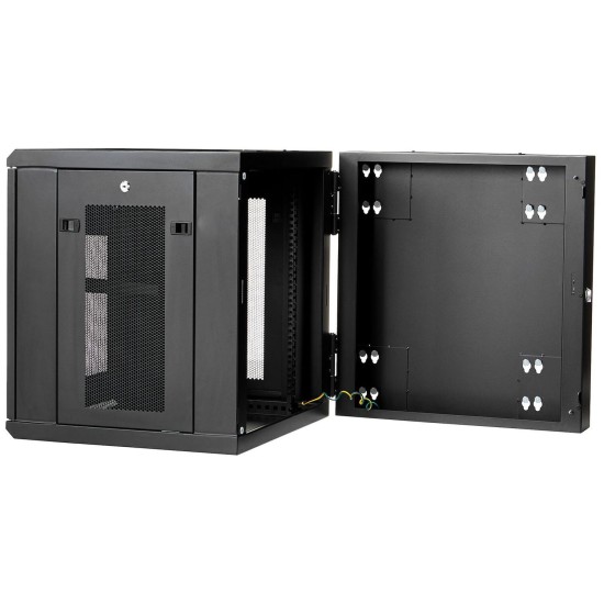 RACK ABISAGRADO DE PARED 12U CO N 24 PULGADAS DE PROFUNDIDAD