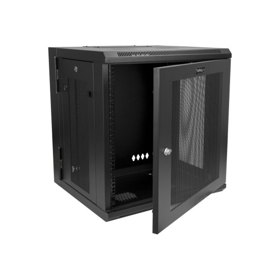 RACK ABISAGRADO DE PARED 12U CO N 24 PULGADAS DE PROFUNDIDAD