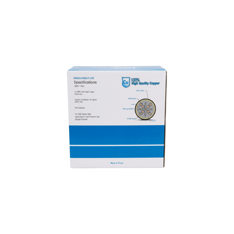 Bobina de Cable 305 Metros (1000 Pies) Cat6+ Calibre 23, Climas Extrem