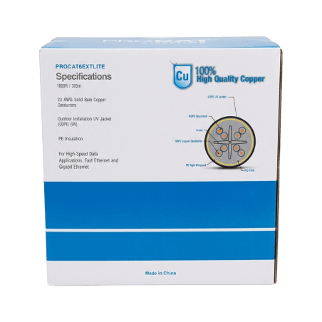 Bobina de Cable 305 Metros (1000 Pies) Cat6+ Calibre 23, Climas Extrem