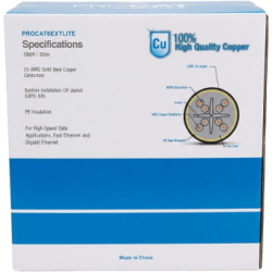 Bobina de Cable 305 Metros (1000 Pies) Cat6+ Calibre 23, Climas Extrem