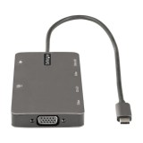 ADAPTADOR MULTIPUERTOS USB C HDMI O VGA USB 3.0 PD 100W