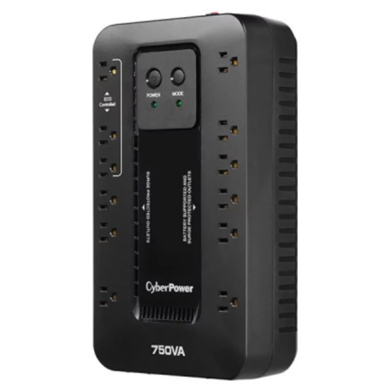 NOBREAK UPS CYBERPOWER EC750 750VA/450W.ECO.STANDBY.12CONT.RJ11/