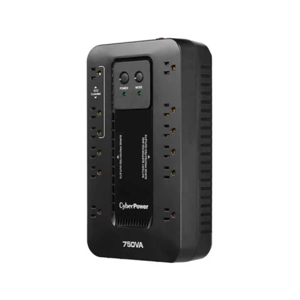 NOBREAK UPS CYBERPOWER EC750 750VA/450W.ECO.STANDBY.12CONT.RJ11/