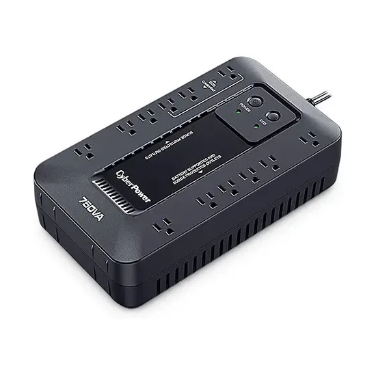 NOBREAK UPS CYBERPOWER EC750 750VA/450W.ECO.STANDBY.12CONT.RJ11/