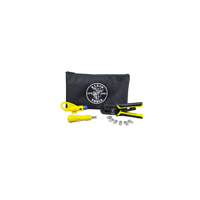 Kit de Instalación de cable UTP con Estuche (Desforrador + Ponchadora