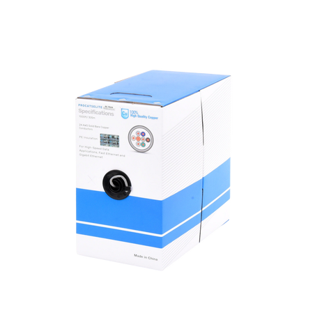 Bobina de Cable de 305 Metros (1000 Pies), Cat5e, 24 AWG, Color Gris,
