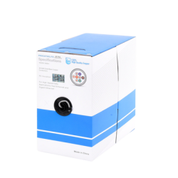 Bobina de Cable de 305 Metros (1000 Pies), Cat5e, 24 AWG, Color Gris,