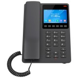 GHP631, Teléfono Hotelero IP Negro, LCD Color 3.5", 2 SIP 2 líneas, GD