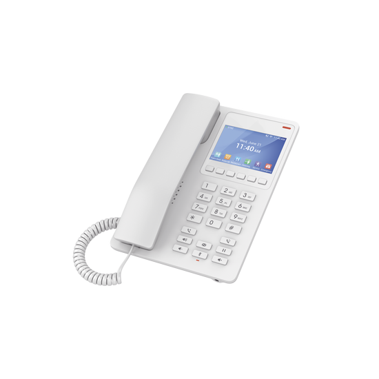 GHP630, Teléfono Hotelero IP Blanco, LCD Color 3.5", 2 SIP 2 líneas, G