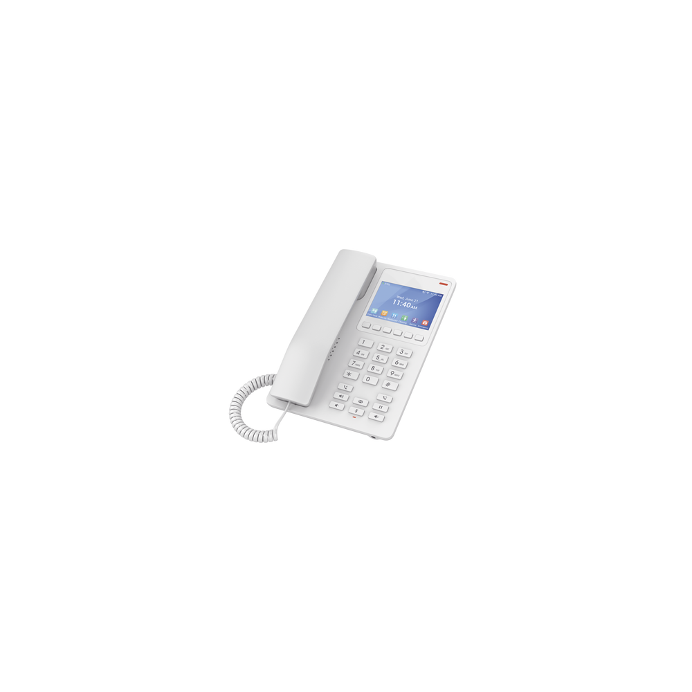 GHP630, Teléfono Hotelero IP Blanco, LCD Color 3.5", 2 SIP 2 líneas, G