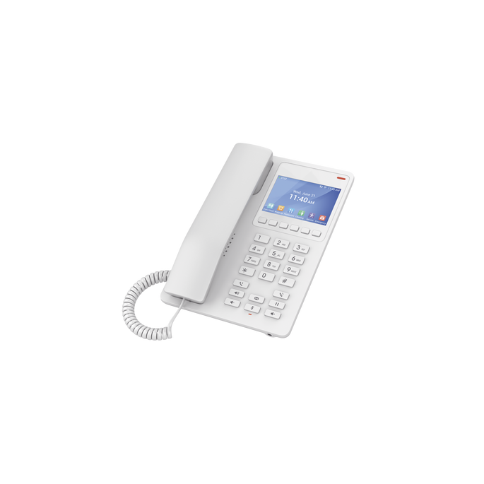 GHP630, Teléfono Hotelero IP Blanco, LCD Color 3.5", 2 SIP 2 líneas, G