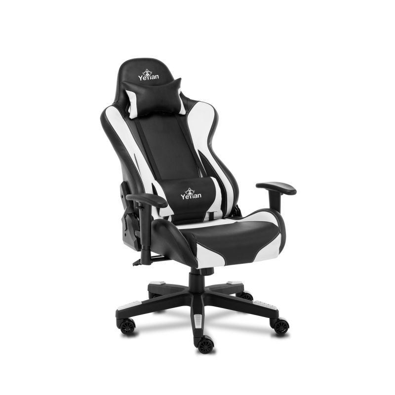 SILLA GAMING YEYIAN YFRW-042920 RYUJI WHITE, POLI/NYL, SOPORTA150KG
